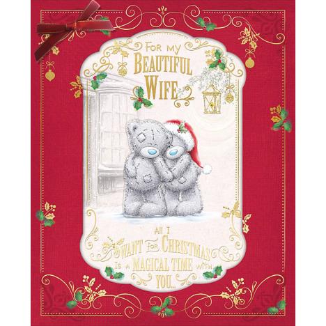 Beautiful Wife Large Handmade Me to You Bear Christmas Card £4.99